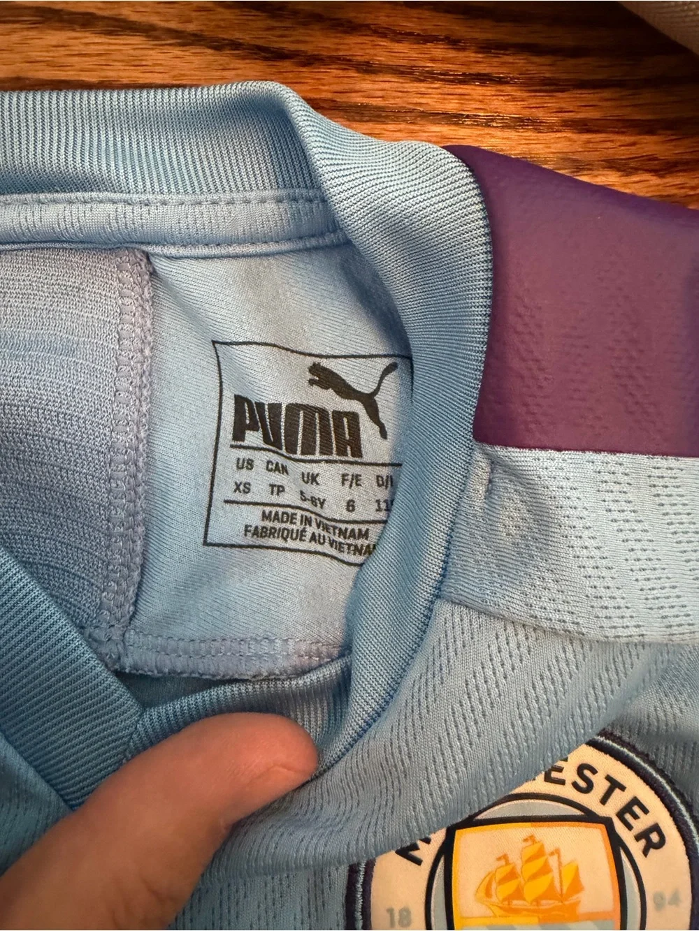 XS - Manchester City Puma Light Blue Manchester City Kids Jersey
